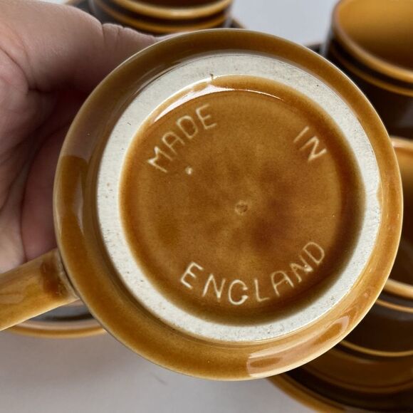 Vintage MCM Royal‎ Alma Staffordshire Ironware Cups and Sucers Set of 4 - Picture 7 of 16